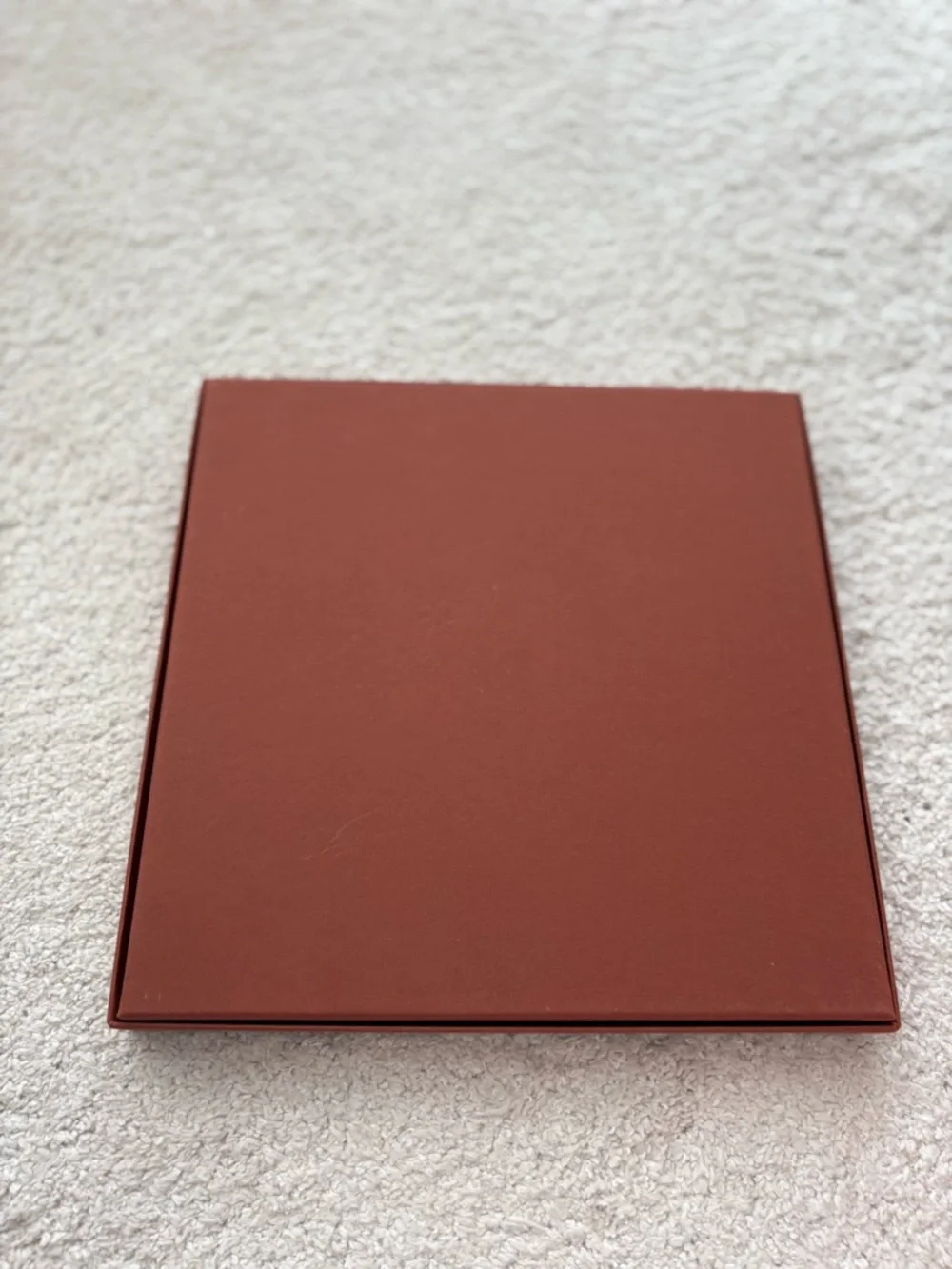 Loro Piana Rust Red Gift Box with Gold Logo